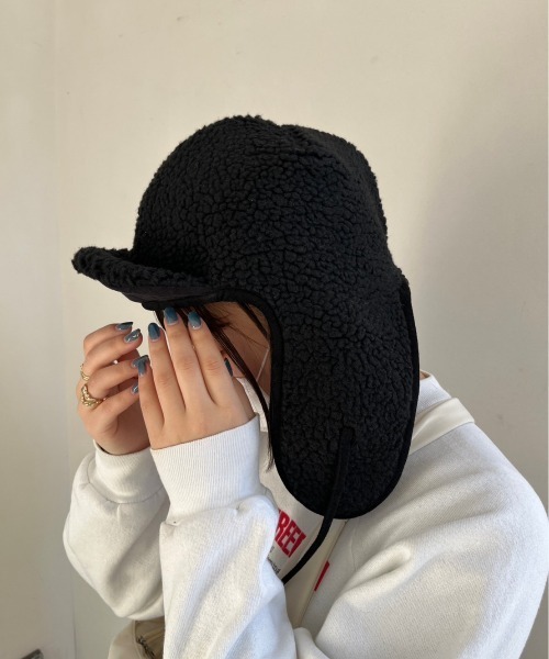 nemne store(ネンネストア)の「【nemne】ボアフライトキャップ(キャップ・レディース・ブラック/ベージュ・フリー)」の17枚目の写真