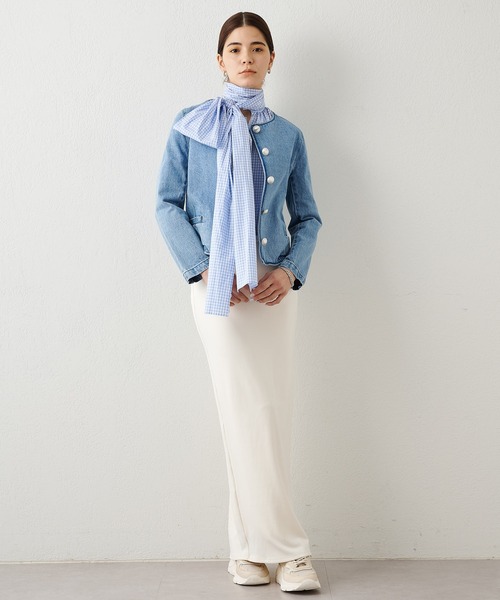 デニムクルーネックジャケット（デニムジャケット）｜Whim Gazette