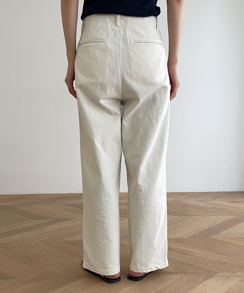 RED CHOP WORKS(レッドチョップワークス)の「RED CHOP WORKS(レッドチョップワークス) コットンワークストレートパンツ(その他パンツ・レディース・キナリ/ネイビー・34/36/38)」の11枚目の写真