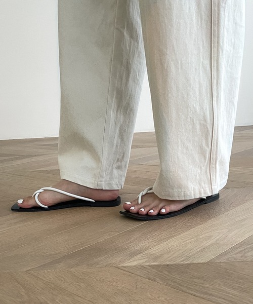 RED CHOP WORKS(レッドチョップワークス)の「RED CHOP WORKS(レッドチョップワークス) コットンワークストレートパンツ(その他パンツ・レディース・キナリ/ネイビー・34/36/38)」の14枚目の写真