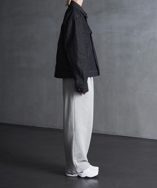 CALLNE（カルネ）の「【CALLNE】Fly Front Denim Short Jacket/比翼 デニム ショートジャケット（デニムジャケット・メンズ・ブラック/グレー・M/L）」の18枚目の写真