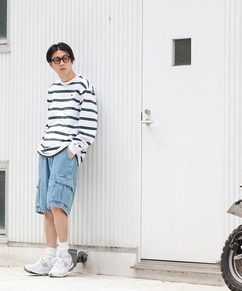 LACOSTE（ラコステ）の「LACOSTE for BEAMS / 別注 ボーダー ロングスリーブ Tシャツ（Tシャツ/カットソー・メンズ・ホワイト系その他/ブラウン系その他/ネイビー系・3/4/1/2/5）」の4枚目の写真