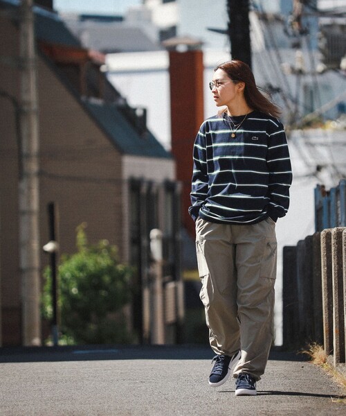 LACOSTE（ラコステ）の「LACOSTE for BEAMS / 別注 ボーダー ロングスリーブ Tシャツ（Tシャツ/カットソー・メンズ・ホワイト系その他/ブラウン系その他/ネイビー系・3/4/1/2/5）」の9枚目の写真