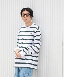 LACOSTE | LACOSTE for BEAMS / 別注 ボーダー ロングスリーブ Tシャツ(Tシャツ/カットソー)