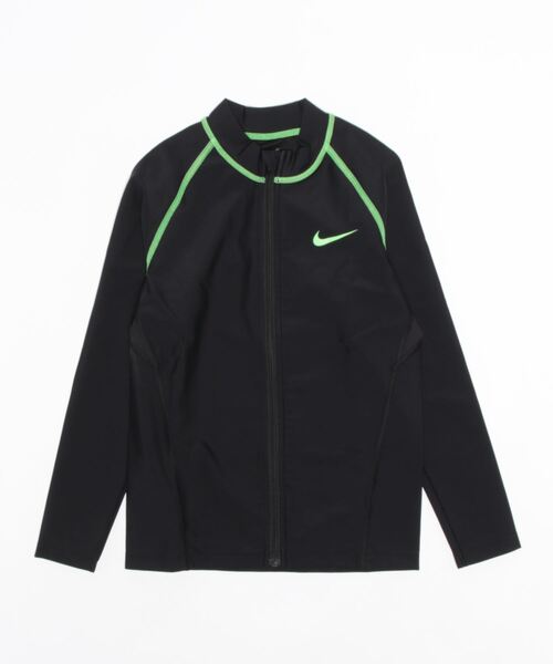 San-ai Resort 三愛水着楽園（サンアイリゾート　サンアイミズギラクエン）の「【NIKE】ﾌｯﾄﾏｰｸﾅｲｷBS L/S F/ZUVﾗｯｼｭｶﾞｰﾄﾞ（水着・キッズ・グレー/ブルー/イエロー・120/130/140/150/160）」の3枚目の写真