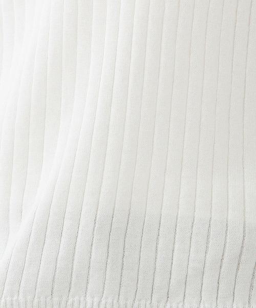 UNITED ARROWS（ユナイテッドアローズ）の「UAB CTN ワイドリブ Vネックニット ◆（ニット/セーター・レディース・オフホワイト/ブラック/ライトブルー・フリー）」の14枚目の写真