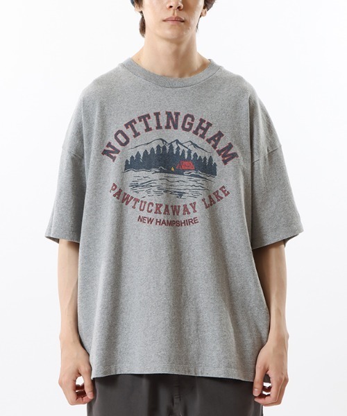 Champion（チャンピオン）の「CHAMPION/チャンピオン ヘビーウェイト/ルーズフィット グラフィックプリント 半袖Tシャツ C3-X308（Tシャツ/カットソー・メンズ・グレー/ホワイト/ネイビー・M/XL/L）」の8枚目の写真