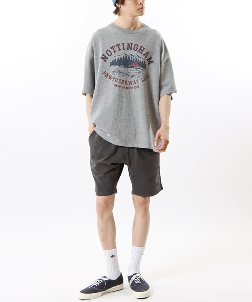 Champion（チャンピオン）の「CHAMPION/チャンピオン ヘビーウェイト/ルーズフィット グラフィックプリント 半袖Tシャツ C3-X308（Tシャツ/カットソー・メンズ・グレー/ホワイト/ネイビー・M/XL/L）」の11枚目の写真