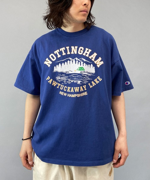 Champion（チャンピオン）の「CHAMPION/チャンピオン ヘビーウェイト/ルーズフィット グラフィックプリント 半袖Tシャツ C3-X308（Tシャツ/カットソー・メンズ・グレー/ホワイト/ネイビー・M/XL/L）」の19枚目の写真