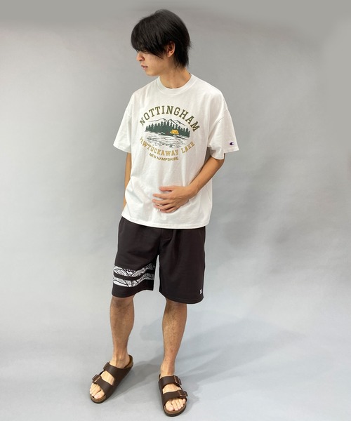 Champion（チャンピオン）の「CHAMPION/チャンピオン ヘビーウェイト/ルーズフィット グラフィックプリント 半袖Tシャツ C3-X308（Tシャツ/カットソー・メンズ・グレー/ホワイト/ネイビー・M/XL/L）」の6枚目の写真