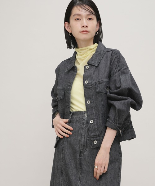 NANO universe（ナノユニバース）の「LB.03/梨地シアータートルカットトップス（Tシャツ/カットソー・レディース・ブラック/オフホワイト/イエロー/ライトグリーン・Ⅰ/Ⅱ）」の4枚目の写真