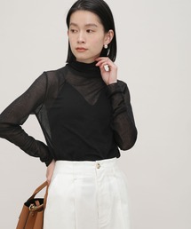 NANO universe | LB.03/梨地シアータートルカットトップス(Tシャツ/カットソー)