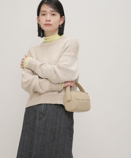 NANO universe（ナノユニバース）の「LB.03/梨地シアータートルカットトップス（Tシャツ/カットソー・レディース・ブラック/オフホワイト/イエロー/ライトグリーン・Ⅰ/Ⅱ）」の16枚目の写真