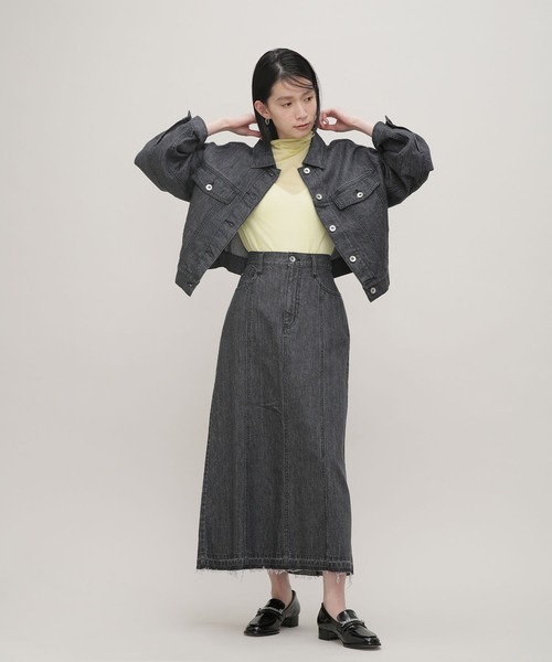 NANO universe（ナノユニバース）の「LB.03/梨地シアータートルカットトップス（Tシャツ/カットソー・レディース・ブラック/オフホワイト/イエロー/ライトグリーン・Ⅰ/Ⅱ）」の10枚目の写真