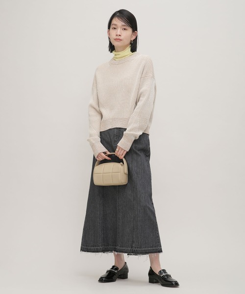 NANO universe（ナノユニバース）の「LB.03/梨地シアータートルカットトップス（Tシャツ/カットソー・レディース・ブラック/オフホワイト/イエロー/ライトグリーン・Ⅰ/Ⅱ）」の19枚目の写真