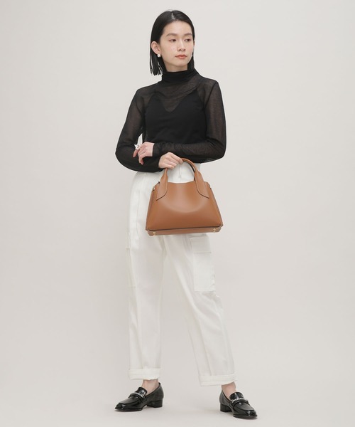 NANO universe（ナノユニバース）の「LB.03/梨地シアータートルカットトップス（Tシャツ/カットソー・レディース・ブラック/オフホワイト/イエロー/ライトグリーン・Ⅰ/Ⅱ）」の11枚目の写真