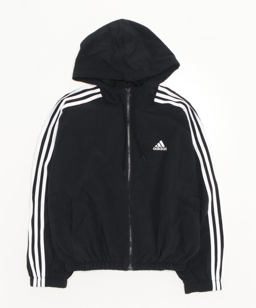 adidas(アディダス)の「エッセンシャルズ スリーストライプス ウーブン ウインドブレーカー / アディダス adidas(ナイロンジャケット・レディース・ブラック・MEDIUM/SMALL/LARGE/XX-LARGE/X-LARGE)」の6枚目の写真