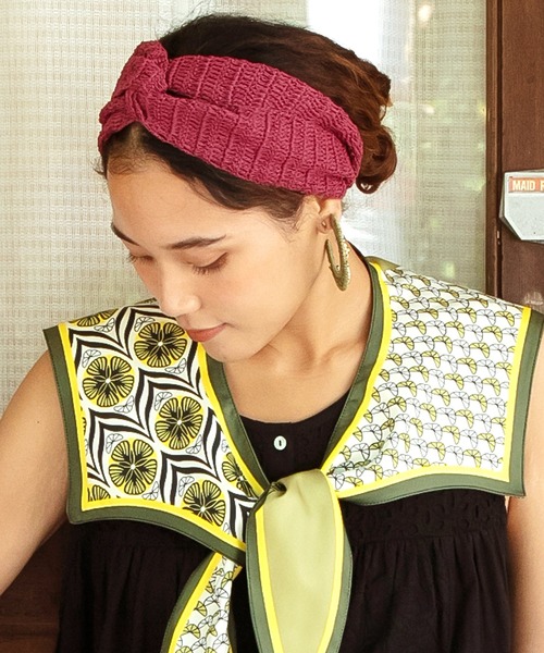 チャイハネ（チャイハネ）の「【チャイハネ】ペパナツイストヘアバンド（ヘアバンド・レディース・カーキ/ブラック/ホワイト/マスタード/ワイン・FREE）」の14枚目の写真