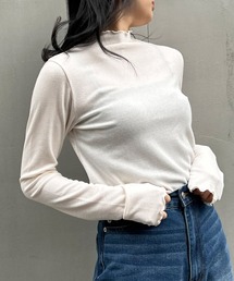 ハイネックメロウカットトップス