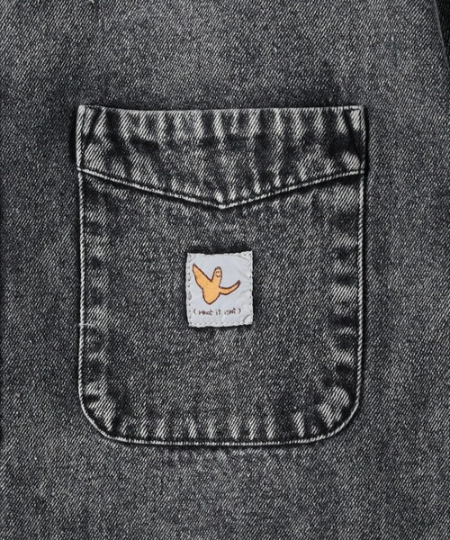 （What it isNt）ART BY MARKGONZALES（ワットイットイズント）の「【(What it isNt)】コットンデニムシャツ（シャツ/ブラウス・メンズ・ブラック/ダークインディゴブルー・XL/M/L）」の4枚目の写真
