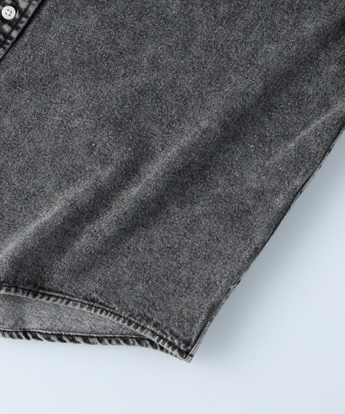 （What it isNt）ART BY MARKGONZALES（ワットイットイズント）の「【(What it isNt)】コットンデニムシャツ（シャツ/ブラウス・メンズ・ブラック/ダークインディゴブルー・XL/M/L）」の7枚目の写真