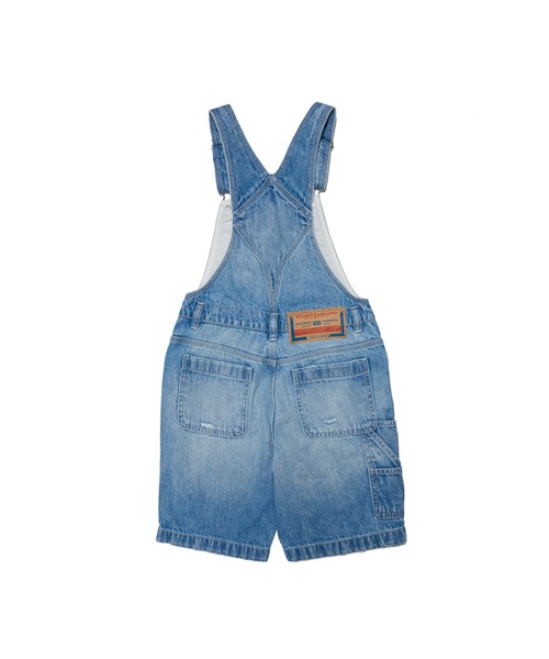 DIESEL(ディーゼル)の「キッズ デニム ショートサロペット(サロペット/オーバーオール・キッズ・インディゴブルー・4Y/14Y/8Y/12Y/6Y/10Y)」の3枚目の写真