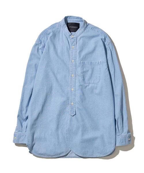 CRAFT STANDARD BOUTIQUE(クラフトスタンダードブティック)の「デニムバンドカラーシャツ(シャツ/ブラウス・メンズ・ライトインディゴブルー/ダークインディゴブルー・M/L)」の19枚目の写真
