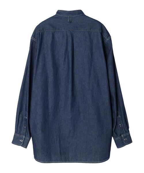 CRAFT STANDARD BOUTIQUE(クラフトスタンダードブティック)の「デニムバンドカラーシャツ(シャツ/ブラウス・メンズ・ライトインディゴブルー/ダークインディゴブルー・M/L)」の16枚目の写真