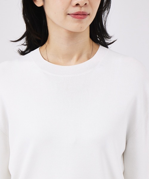 qualite（カリテ）の「レーヨンストレッチフレアスリーブニット（ニット/セーター・レディース・イエロー/ホワイト/ブラック・フリー）」の4枚目の写真