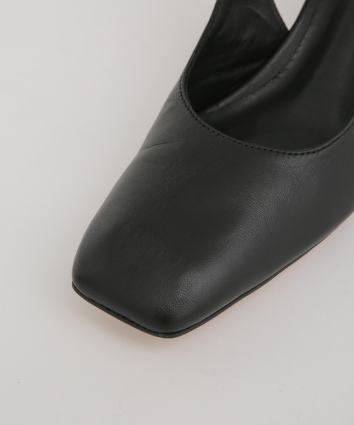 REMME（レメ）の「REMME/スクエアトゥバックストラップパンプス（パンプス・レディース・ブラック/ダークブラウン・36/37/38）」の5枚目の写真