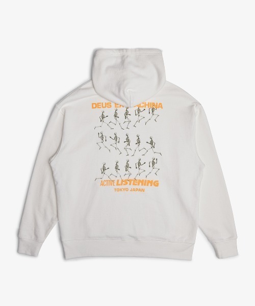 DEUS EX MACHINA（デウスエクスマキナ）の「ACTIVE LISTENING HOODIE（パーカー・メンズ・オフホワイト/ブルー・LARGE/MEDIUM/SMALL）」の14枚目の写真