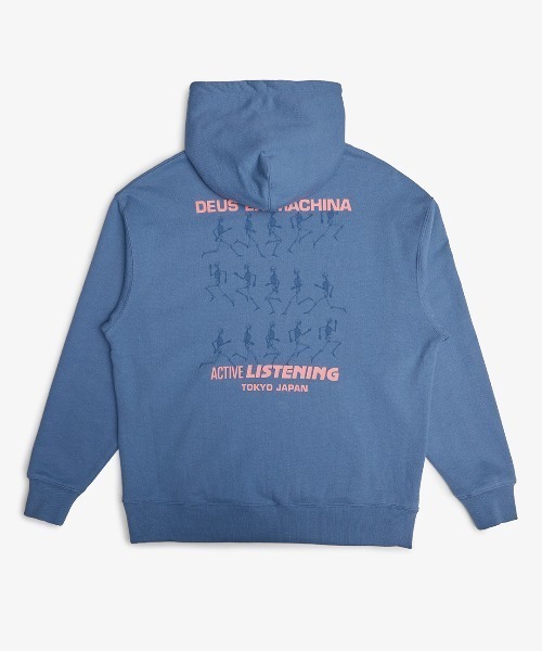 DEUS EX MACHINA（デウスエクスマキナ）の「ACTIVE LISTENING HOODIE（パーカー・メンズ・オフホワイト/ブルー・LARGE/MEDIUM/SMALL）」の6枚目の写真