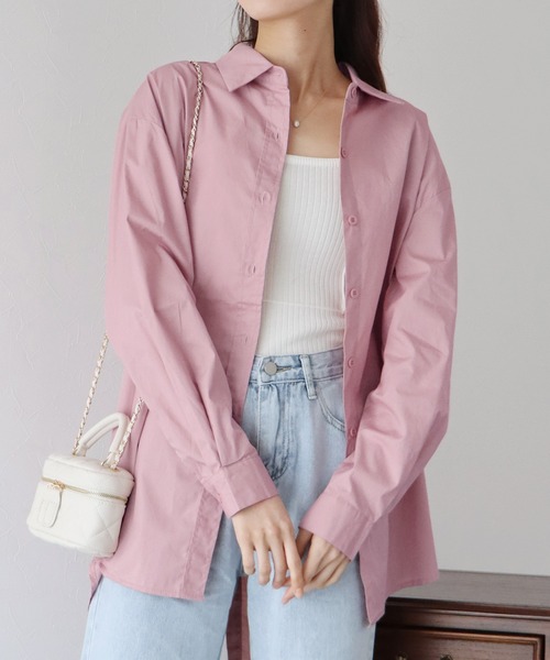 BLUEEAST（ブルーイースト）の「バックオープンロングシャツ（シャツ/ブラウス・レディース・ホワイト/ピンク/ブルー・MEDIUM）」の17枚目の写真