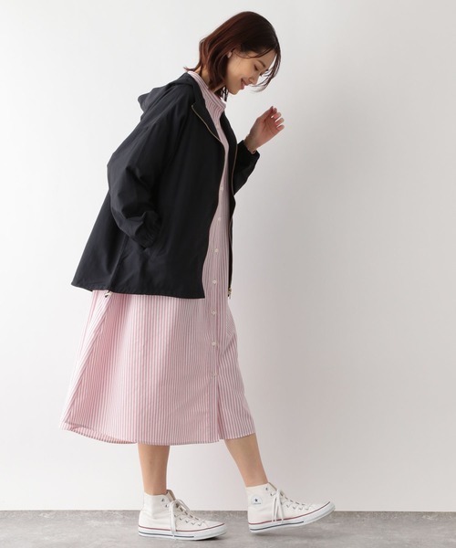 GLOBAL WORK（グローバルワーク）の「エアかるボリュームマンパ/163792（マウンテンパーカー・レディース・ライトベージュ/ピンク/ダークネイビー・FREE）」の5枚目の写真