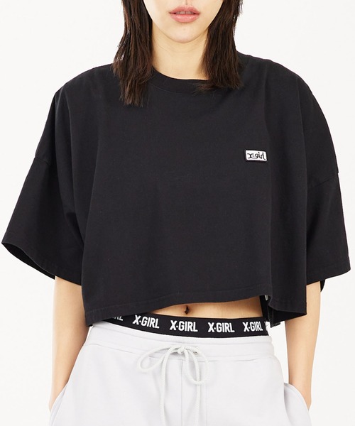 X-girl（エックスガール）の「BOX LOGO S/S WIDE TEE（Tシャツ