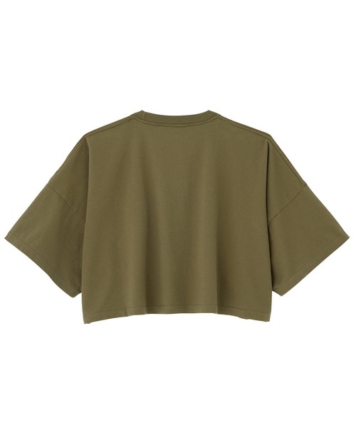 X-girl（エックスガール）の「BOX LOGO S/S WIDE TEE（Tシャツ/カットソー・レディース・ブラック/オリーブ/ホワイト・S/M）」の5枚目の写真