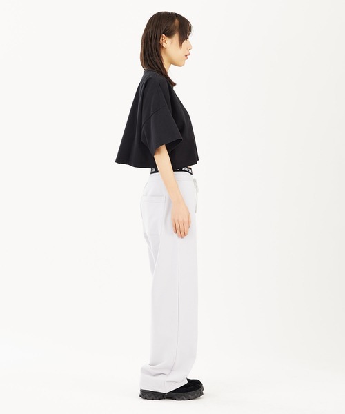 X-girl（エックスガール）の「BOX LOGO S/S WIDE TEE（Tシャツ/カットソー・レディース・ブラック/オリーブ/ホワイト・S/M）」の14枚目の写真