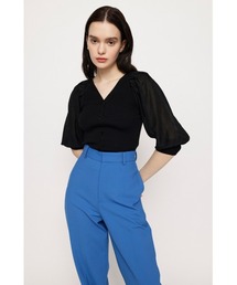 2WAY DOCKING TOPS2WAY ドッキングトップス シアースリーブ ニットトップス 2WAY 着回し 透け ボリュームスリーブ パフスリーブ