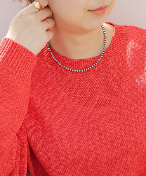 ERICKA NICOLAS BEGAY 5mmボールチェーンネックレス 40 ERICKA NICOLAS BEGAY/エリッカ ニコラス ビゲイ】5mmボール
