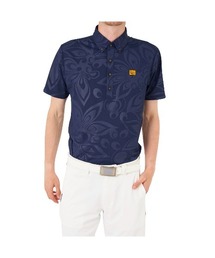 Loudmouth/ラウドマウス ゴルフウェア 吸汗速乾 UVカット エンボス ハーフボタンダウン 半袖 ポロシャツ