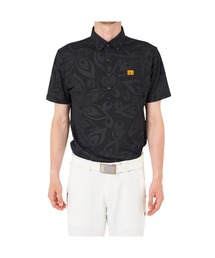 Loudmouth/ラウドマウス ゴルフウェア 吸汗速乾 UVカット エンボス ハーフボタンダウン 半袖 ポロシャツ