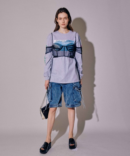 MAISON SPECIAL(メゾンスペシャル)の「SELENAHELIOS/セレナヘリオス PEACEFUL Long Sleeve【MAISON SPECIAL/メゾンスペシャル】(Tシャツ/カットソー・レディース・グレー/ホワイト・FREE)」の7枚目の写真