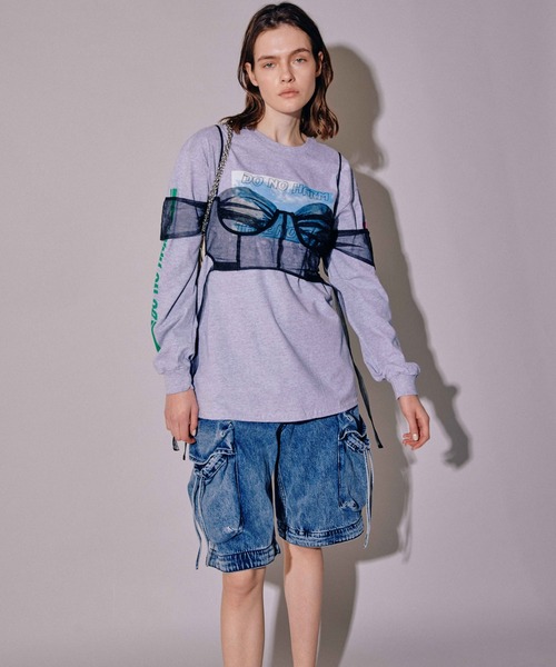MAISON SPECIAL(メゾンスペシャル)の「SELENAHELIOS/セレナヘリオス PEACEFUL Long Sleeve【MAISON SPECIAL/メゾンスペシャル】(Tシャツ/カットソー・レディース・グレー/ホワイト・FREE)」の13枚目の写真