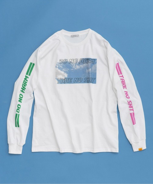 MAISON SPECIAL(メゾンスペシャル)の「SELENAHELIOS/セレナヘリオス PEACEFUL Long Sleeve【MAISON SPECIAL/メゾンスペシャル】(Tシャツ/カットソー・レディース・グレー/ホワイト・FREE)」の4枚目の写真