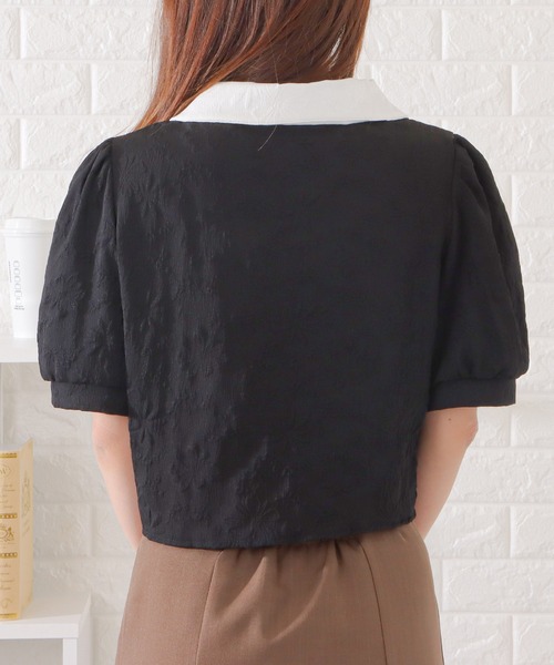 【新品タグ付き】BEIGE, BROADCLOTH ブラウス パールボタン GU公式 | パールボタンブラウス(長袖)