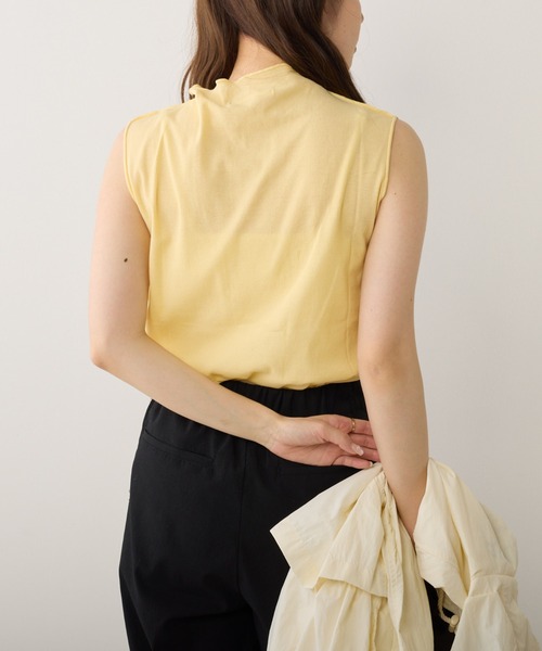 PUAL CE CIN(ピュアルセシン)の「シアーリブメロープチハイネックノースリーブ(その他トップス・レディース・イエロー/ネイビー/ミント/オフホワイト/ブルー/サーモンピンク/イエロー系・FREE)」の13枚目の写真