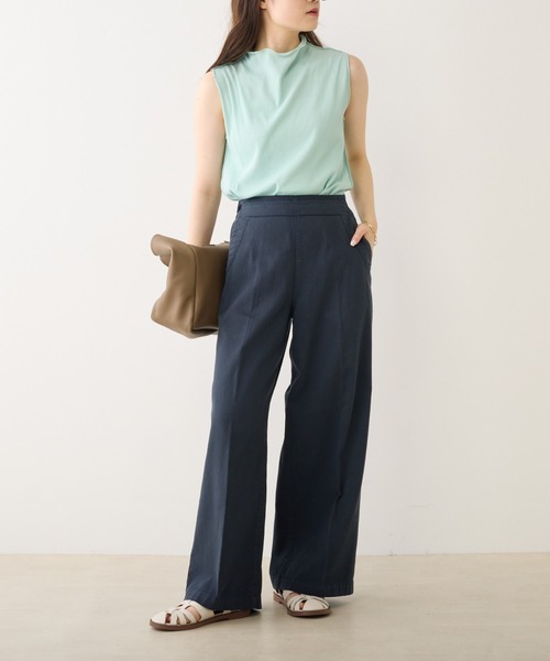 PUAL CE CIN(ピュアルセシン)の「シアーリブメロープチハイネックノースリーブ(その他トップス・レディース・イエロー/ネイビー/ミント/オフホワイト/ブルー/サーモンピンク/イエロー系・FREE)」の16枚目の写真