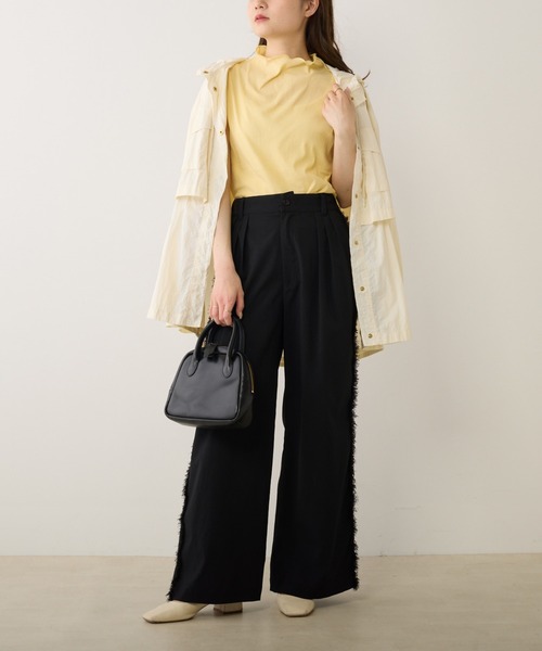 PUAL CE CIN(ピュアルセシン)の「シアーリブメロープチハイネックノースリーブ(その他トップス・レディース・イエロー/ネイビー/ミント/オフホワイト/ブルー/サーモンピンク/イエロー系・FREE)」の18枚目の写真