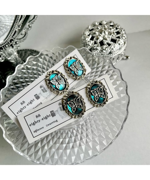 tone（トーン）の「【88eighty-eight】ミニバタフライミラーカラーピアス(MA)（ピアス（両耳用）・レディース・パープル系その他・FREE）」の2枚目の写真