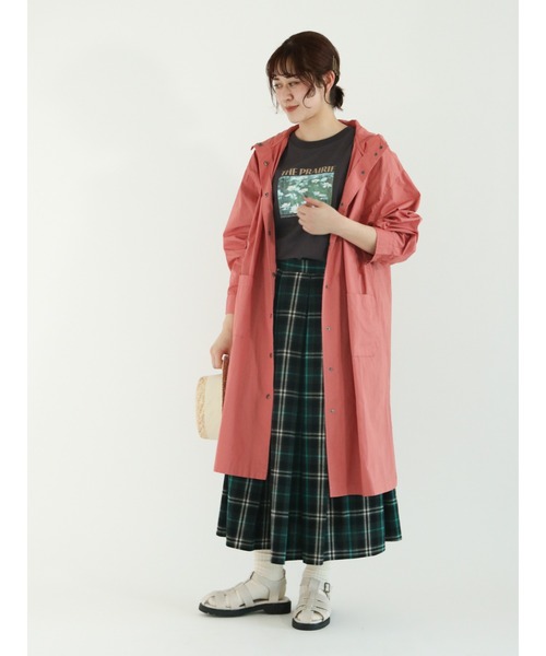 Samansa Mos2（サマンサ モスモス）の「転写プリントTシャツ（Tシャツ/カットソー・レディース・チャコールグレー/オフホワイト/ミント/キナリ・ﾌﾘ-）」の6枚目の写真